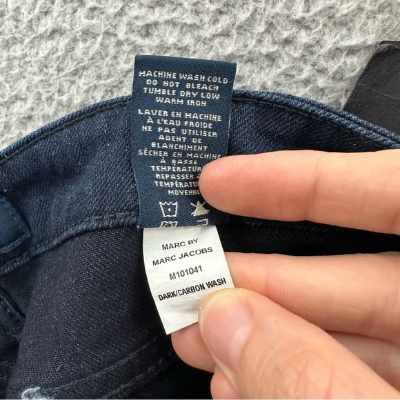 NWT Marc Jacobs Low Rise Skinny Jeans Zipper Dark Blue Women's 28 x 30 - Picture 6 of 9